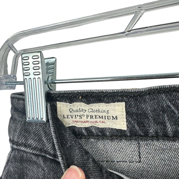 LEVI’S Washed Black 501’s Button Fly Straight Leg Jeans 36200-0014 Crop W24 L26 - Picture 5 of 15